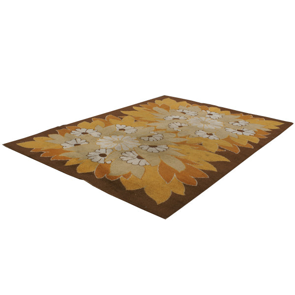 9 Ft Vintage Modern Warmth Daisy Organic Design Rug