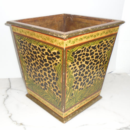 12″ Sq. Animal Print Box Planter / Vase