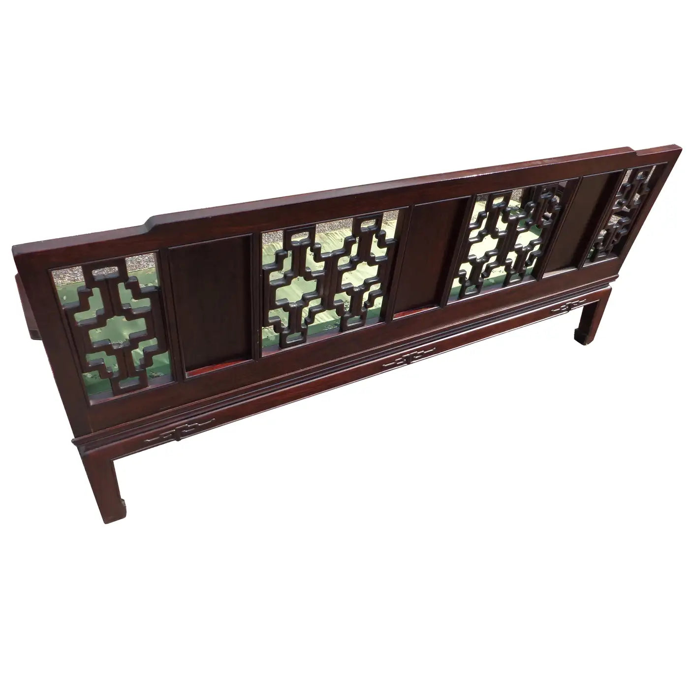 Vintage Chinoiserie Ming Style Rosewood Sofa