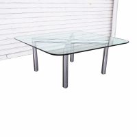 Pace Style X Base Tubular Chrome Coffee Table