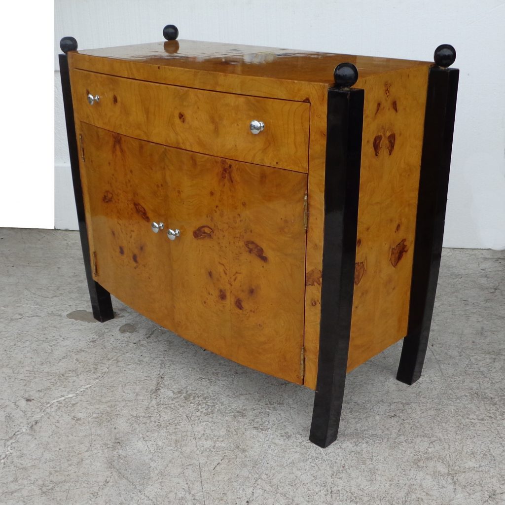 39″ Art Deco Style Burl Cabinet Sideboard Server (MS100009)