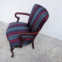 Set of 3 Striped Arm Chairs