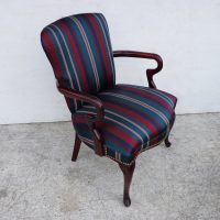 Set of 3 Striped Arm Chairs