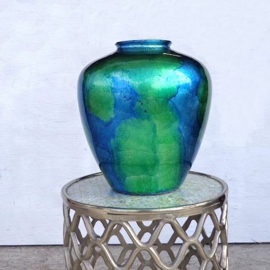 11″ Green Blue Decor Vase (MS10071)