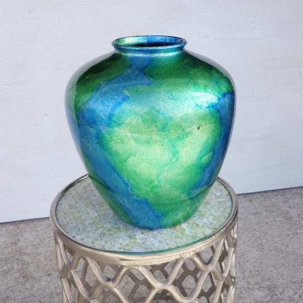 11″ Green Blue Decor Vase (MS10071)