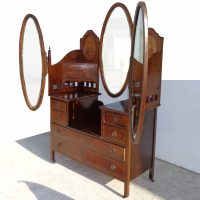 Vintage Victorian 3-Mirror Vanity with Glove Boxes