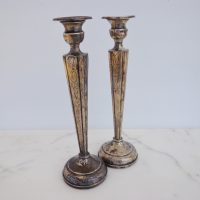 Pair of 10″ Vintage Sterling Silver Candle Holder