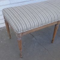 Two 42″ French Ticking Benches