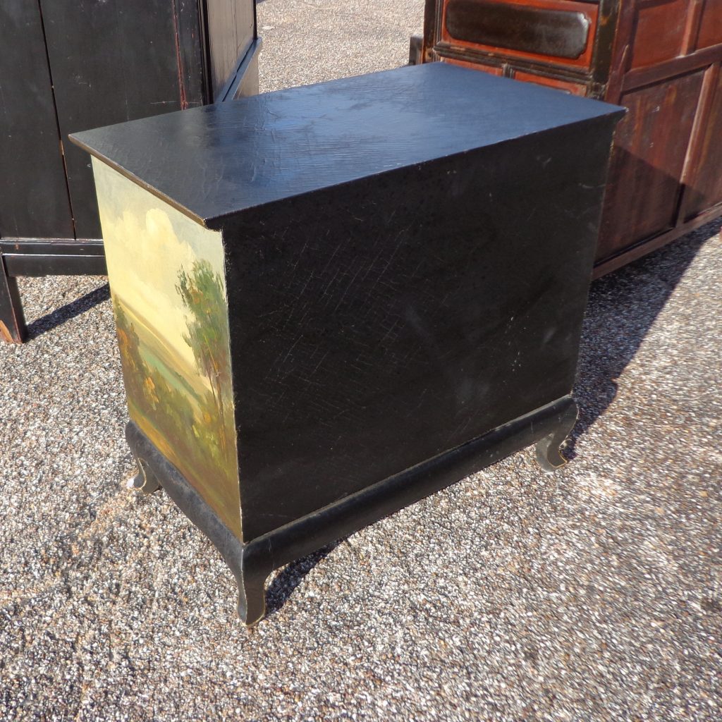 30″ Vintage Cabinet Painted with Peacock (MS10144)