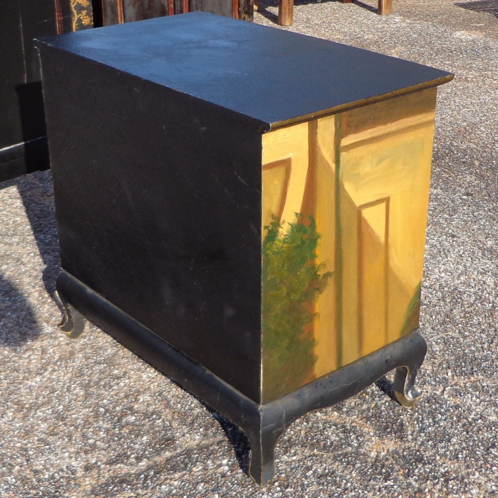 30″ Vintage Cabinet Painted with Peacock (MS10144)