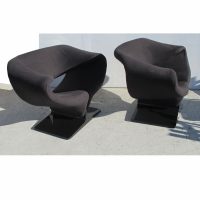 Vintage Ribbon Chairs by Pierre Paulin, Model F582 for Artifort