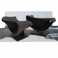 Vintage Ribbon Chairs by Pierre Paulin, Model F582 for Artifort