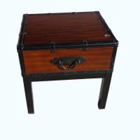 24.5″ Two Toned Wooden Chest Side Table