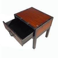 24.5″ Two Toned Wooden Chest Side Table