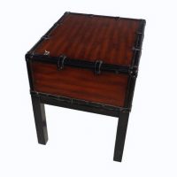 24.5″ Two Toned Wooden Chest Side Table