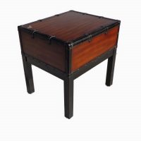 24.5″ Two Toned Wooden Chest Side Table