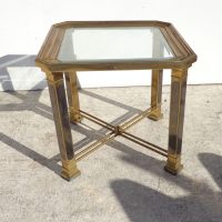 26″ Square Glass Top Side Table