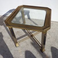 26″ Square Glass Top Side Table