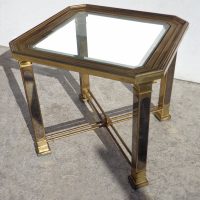 26″ Square Glass Top Side Table