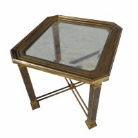 26″ Square Glass Top Side Table