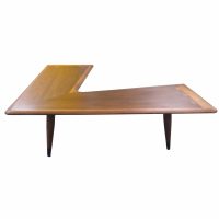 Lane Acclaim Mid Century Walnut Dove Tail Boomerang Coffee Table by Andre Bus