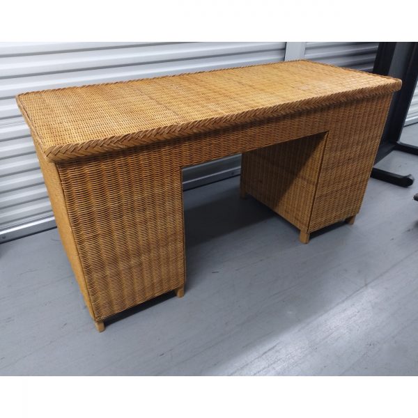 70s Bamboo Wicker Desk (MS10349)