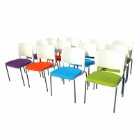 Teknion Stacking Guess Chairs in 4 colors