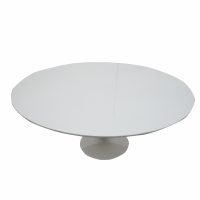 Knoll Saarinen Table with custom Ice White Ceramic Top