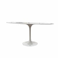 Knoll Saarinen Table with custom Ice White Ceramic Top