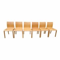 Set of 12 Italian Bross All Wood Side Chairs