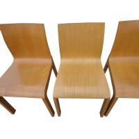 Set of 12 Italian Bross All Wood Side Chairs