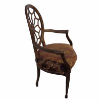 Vintage Massoud Dining Arm Chair with Upholstered Seat