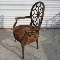 Vintage Massoud Dining Arm Chair with Upholstered Seat