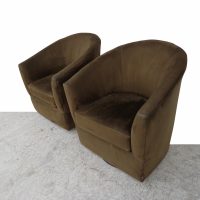 Pair of Vintage Swivel Lounge Chairs