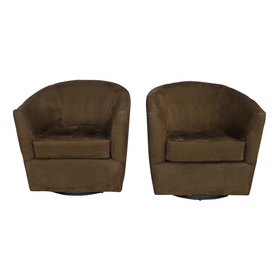 Pair of Vintage Swivel Lounge Chairs