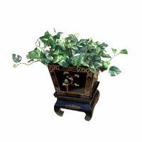 Wood Asian Planter with Stand