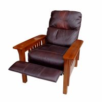 Mission Oak Leather Recliner