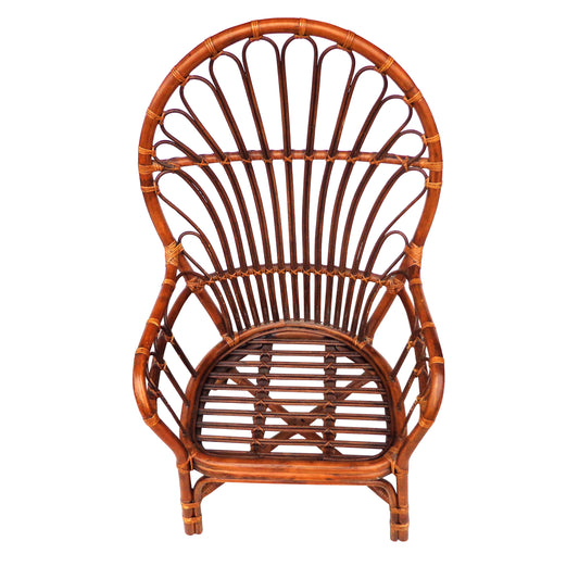 Bamboo Fan Back Arm Chair