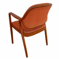 eye-catching Orange Don Pettit Arm Chair from Knoll, featuring premium upholstery and sleek lines for sophisticated seating.