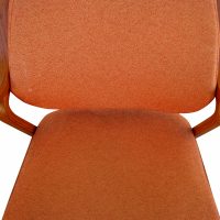 Orange Don Pettit Arm Chair, offering a pop of color and exceptional comfort in a versatile design by Knoll.