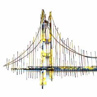 Curtis Jere Brutallist Golden Gate Wall Sculpture