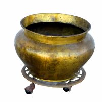 Brass Planter with Undertray with Casters