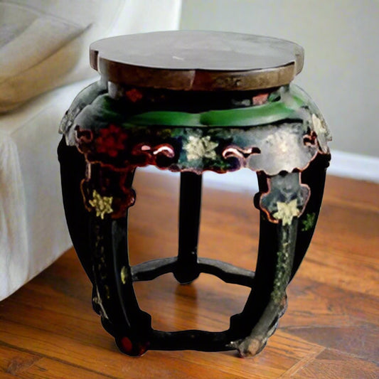 Vintage Chinese Lacquered Chinese Side Table