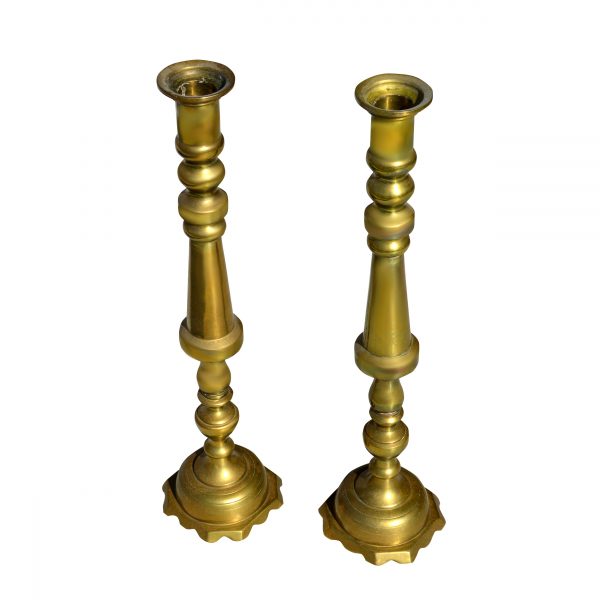 Pair of 23″ Brass Candle Holders (MS10580)