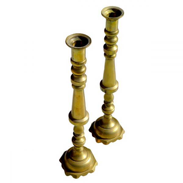 Pair of 23″ Brass Candle Holders (MS10580)