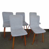 Set of 5 Side Chairs with Metal Base