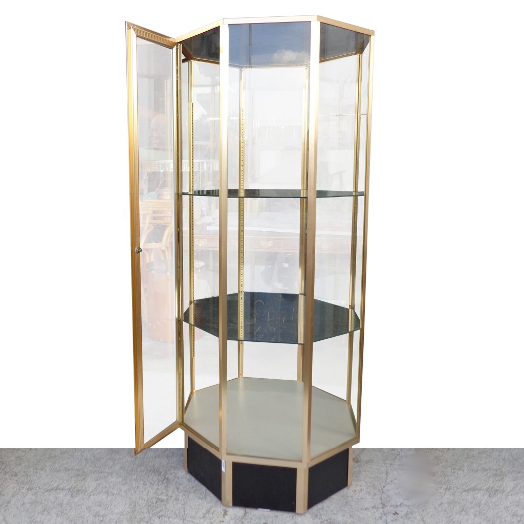 72″ Hexagon Glass Display Cabinet (MS10636)