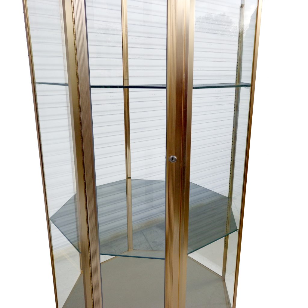 72″ Hexagon Glass Display Cabinet (MS10636)