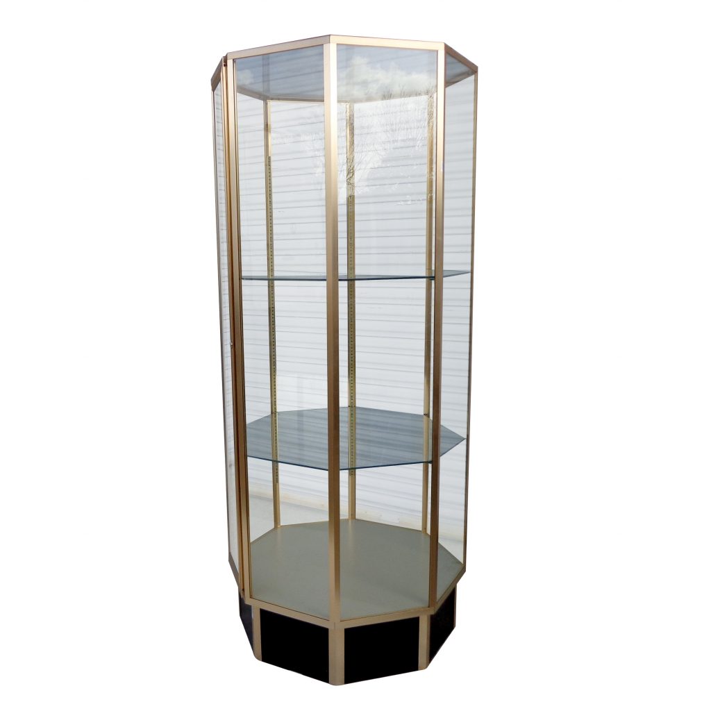 72″ Hexagon Glass Display Cabinet (MS10636)