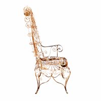 Soselini Outdoor Peacock Metal Arm Chair